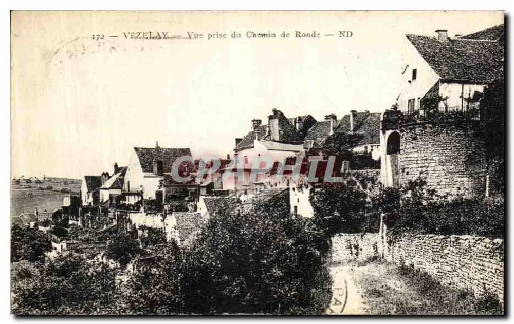 Vézelay — Ansicht vom Chemin de Ronde — ND - Vorderseite