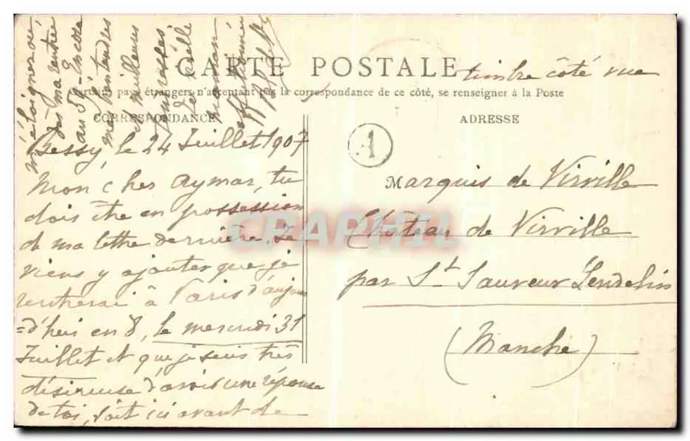 Vezelay — Cruz da Cordelle no local onde São Bernardo pregou a 2ª cruzada em 1146 — B. F. Paris - Verso