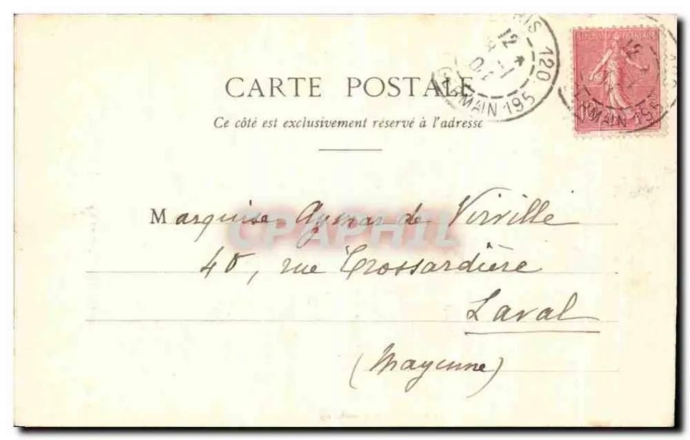 Vézelay — Tímpanos en la fachada de la iglesia — Destignies, fot. édit. Clamecy - Reverso