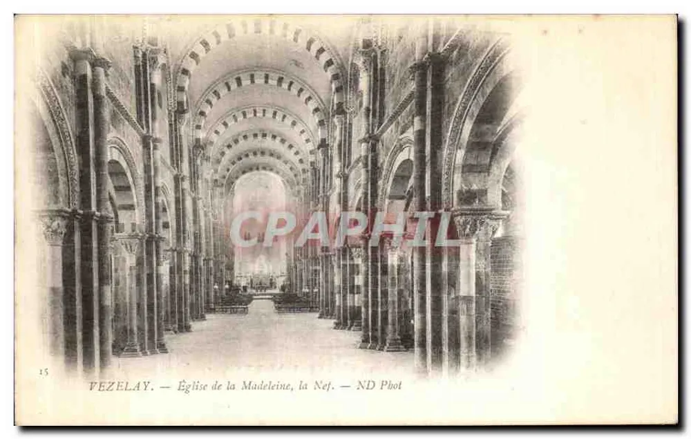Vézelay — Kirche der Madeleine, die Kirche — ND Phot - Vorderseite