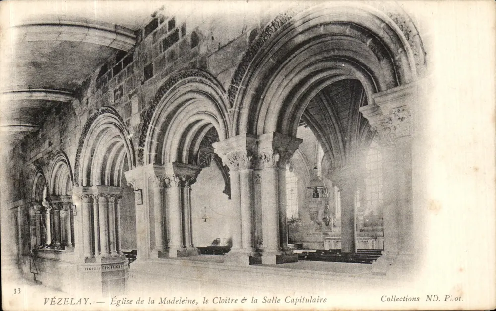 Vézelay — Kirche der Madeleine, der Cloister & der Kapitelraum — Sammlung ND. Pilot, n°33 - Vorderseite