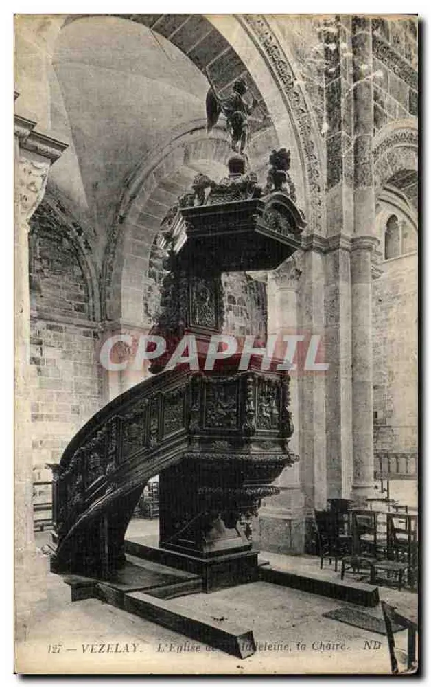 Vézelay — Die Kirche der Vélezaine, der Predigerstuhl — Verlag ND, Nr. 127 - Vorderseite