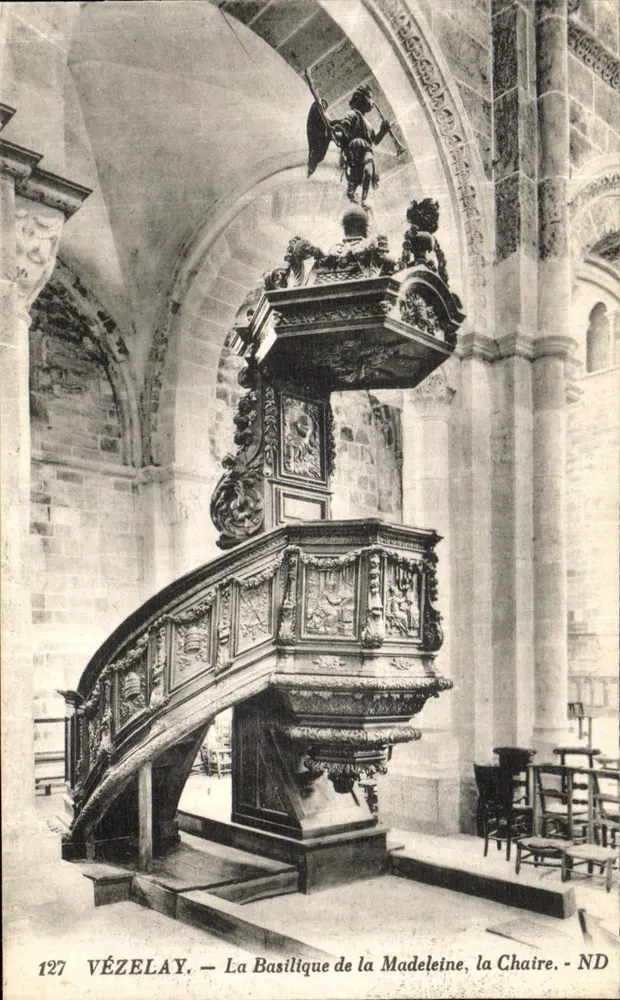 Vézelay — Die Basilika der Madeleine, der Predigerstuhl — ND - Vorderseite