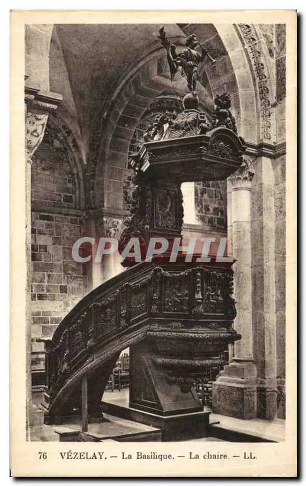 Vézelay — A Basílica — A cadeira — LL. — n° 76 - Frente