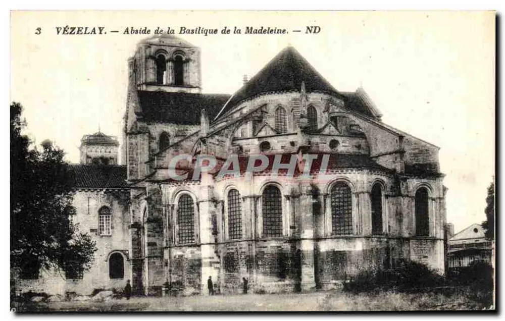 Vézelay — Abside da Basílica de Nossa Senhora da Madeleine — ND - Frente