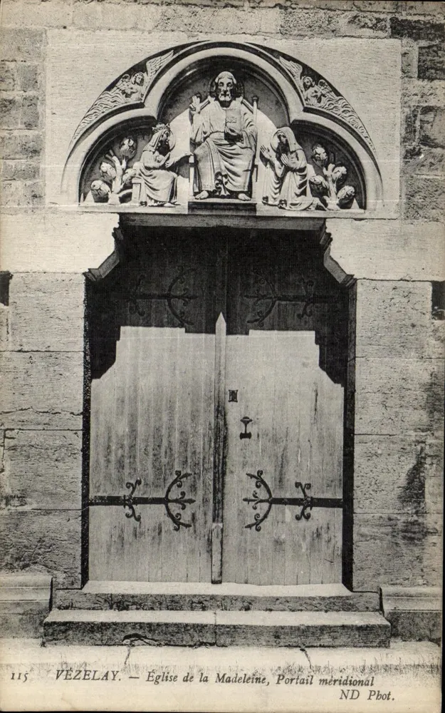 Vézelay — Kirche der Madeleine, südlicher Portal — ND Phot. - Vorderseite
