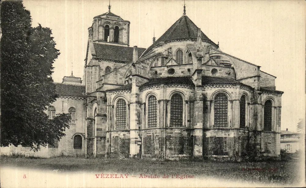 VÉZELAY — Abside da Igreja — Editor: E. Lévy, n°5 - Frente
