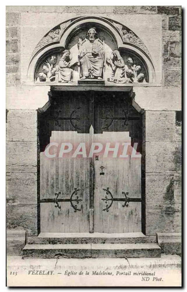 Vézelay — Kirche der Madeleine, Südtor — ND Phot. - Vorderseite