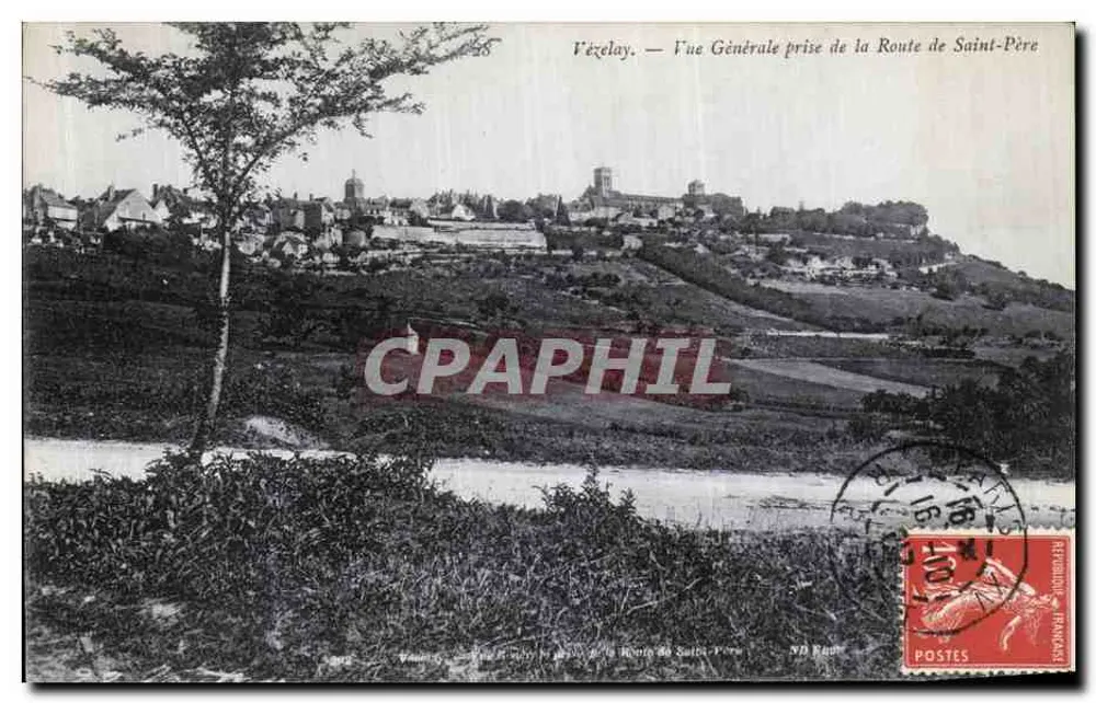 Vézelay — Allgemeiner Blick vom Weg nach Saint-Père — Verlag: N.D. Rauf - Vorderseite