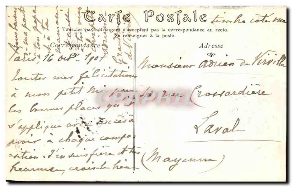 Vézelay — Allgemeiner Blick vom Weg nach Saint-Père — Verlag: N.D. Rauf - Rückseite