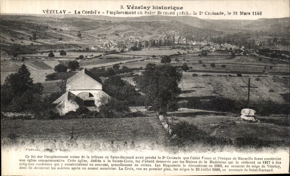 Vézelay - Die Cordel'e - Ort, an dem Saint Bernard die 2. Kreuzzug gepredigt hat, 31. März 1146 - Vorderseite