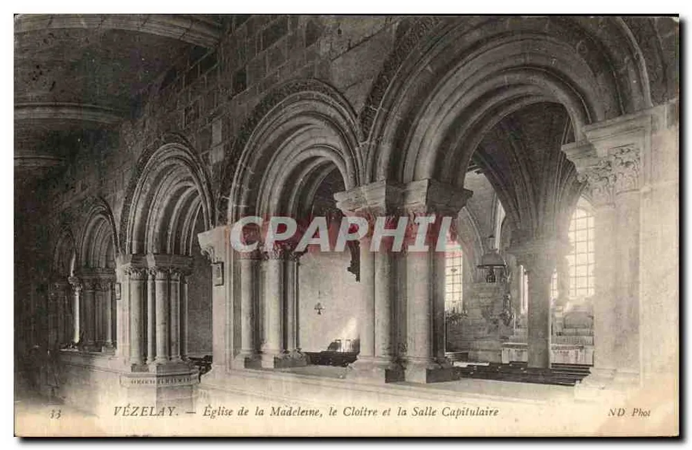 Vézelay — Kirche der Madeleine, der Cloister und der Kapitelraum — ND Phot - Vorderseite