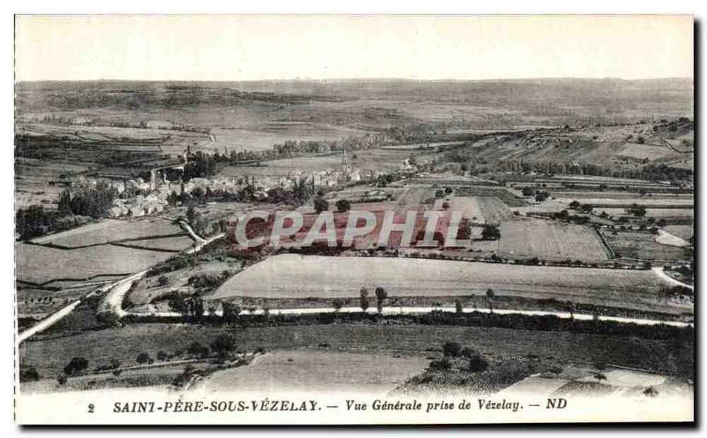 Saint-Père-sous-Vézelay — Allgemeiner Blick von Vézelay — ND - Vorderseite