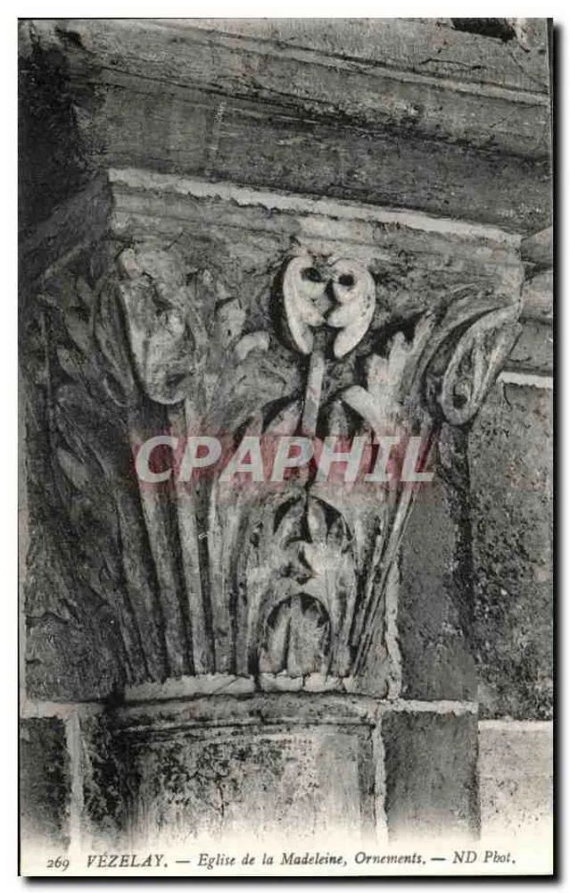 Vézelay — Kirche der Madeleine, Ornamente — ND Pbot, n° 2669 - Vorderseite