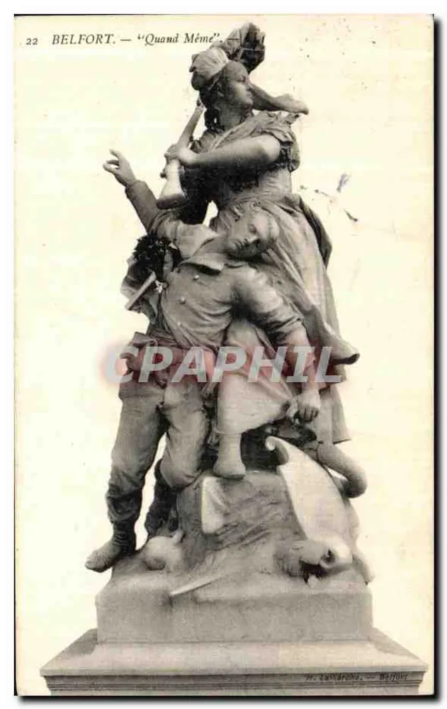 Belfort — « Quand Même » — estátua do Sr. Lumbrens, n°22 - Frente