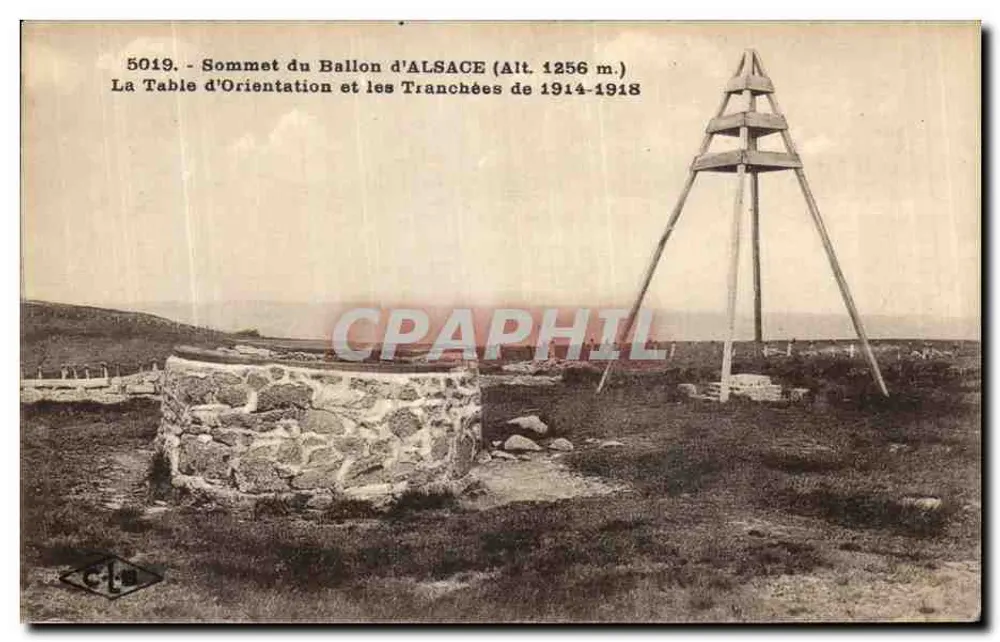 Gipfel des Ballon d'Alsace — Orientierungstafel und Schützengräben von 1914-1918 — Verlag C. Landier, Besangon - Vorderseite