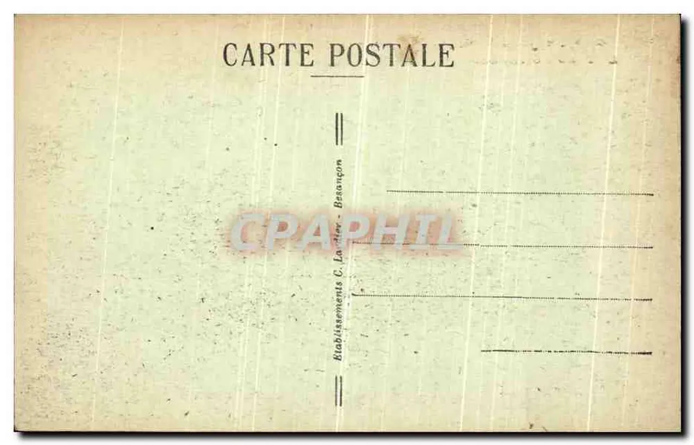 Gipfel des Ballon d'Alsace — Orientierungstafel und Schützengräben von 1914-1918 — Verlag C. Landier, Besangon - Rückseite