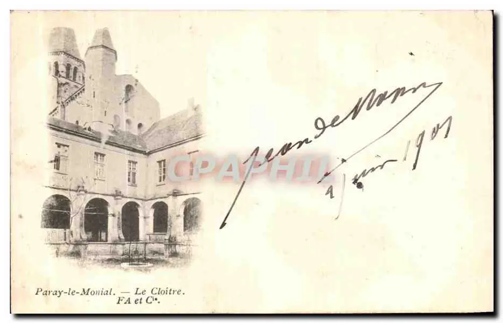 Paray-le-Monial — O Claustro — FA et C° - Frente