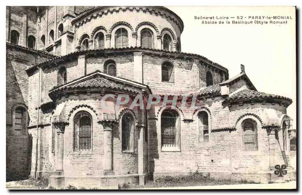 Paray-le-Monial — Abside da Basílica (Estilo Romano) — Saône-et-Loire, 52 - Frente