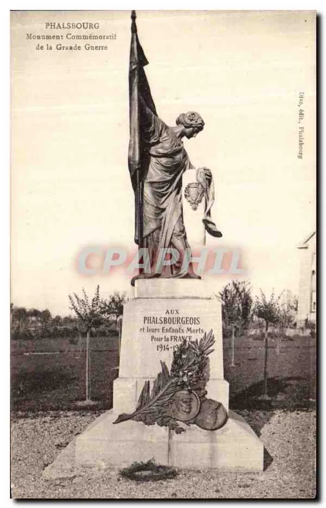 Phalsbourg — Monument commémoratif de la Grande Guerre — Droys, Phalsbourg - Vorderseite