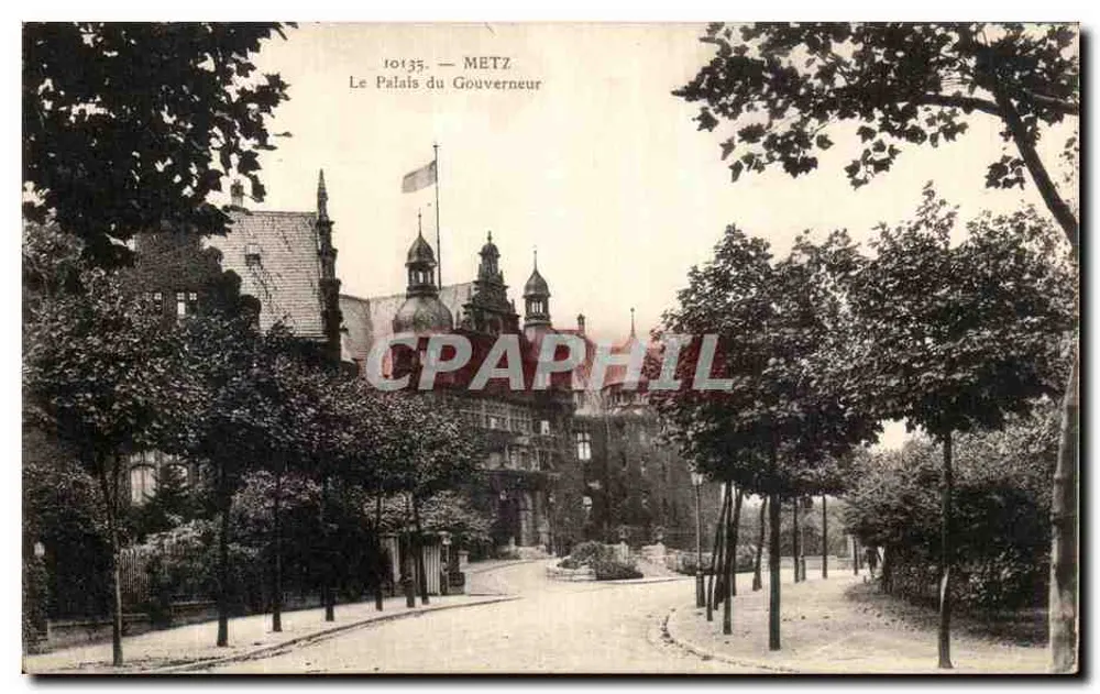 Metz - Il Palazzo del Governatore — Cartes La Cigogne, Strasburgo - Recto