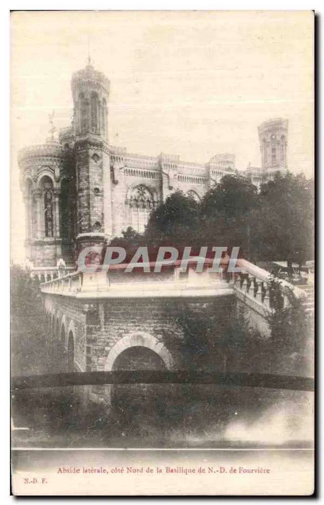 Seitliche Apse, Nordseite der Basilika N.-D. de Fourvière — N.D.F. — Verlag N.D.F. - Vorderseite