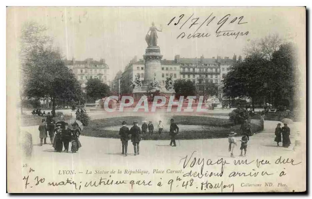 LYON — A Estátua da República, Praça Carnot — ND. Fot. n°25 - Frente
