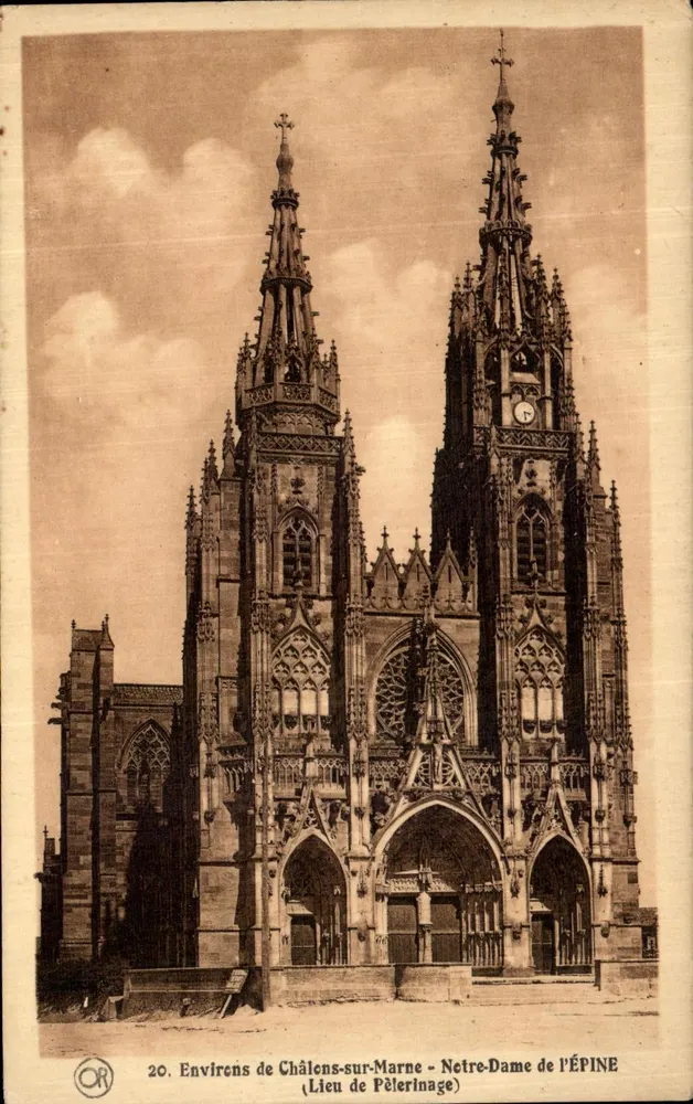 Umgebung von Châlons-sur-Marne - Notre-Dame de l'Épine (Pilgerstätte) — Éditions Artistiques OR. Ca Brunel - Reims, n°20 - Vorderseite