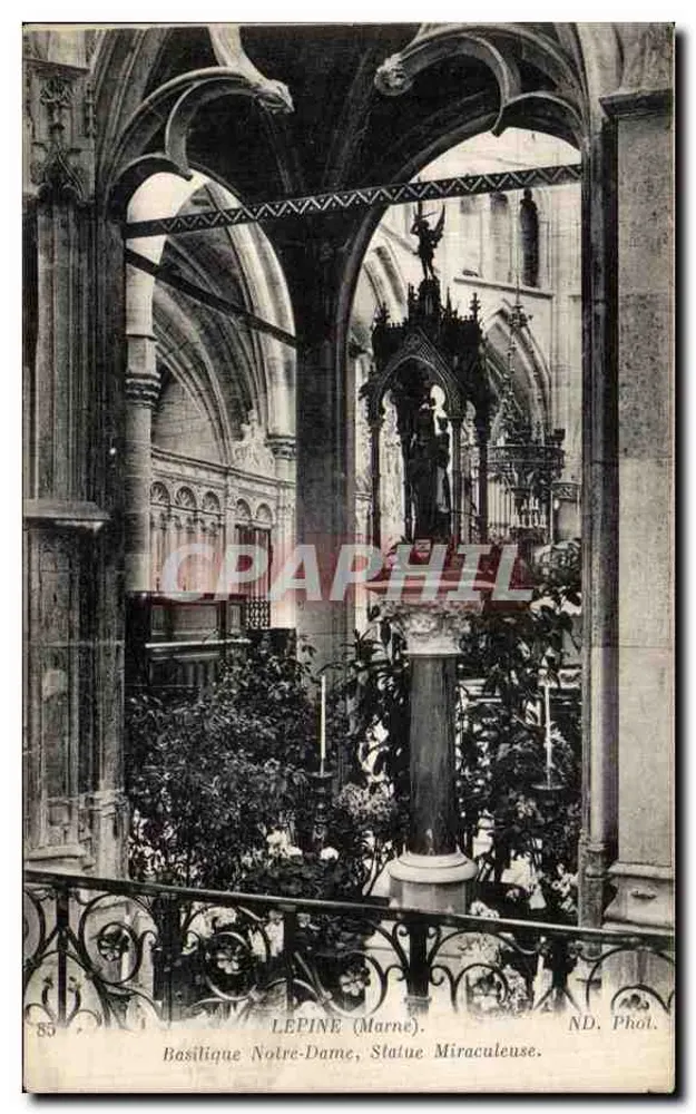 Lepine (Marne) — Basílica Nossa Senhora, Estátua Milagrosa — ND. Fot. - Frente