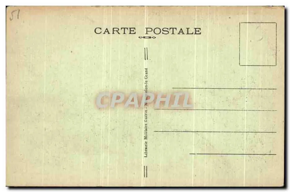 Camp de Mourmelon — Der neue Divisionscamp (Ostseite) — Militärbuchhandlung Goudin, Mourmelon-le-Grand - Rückseite
