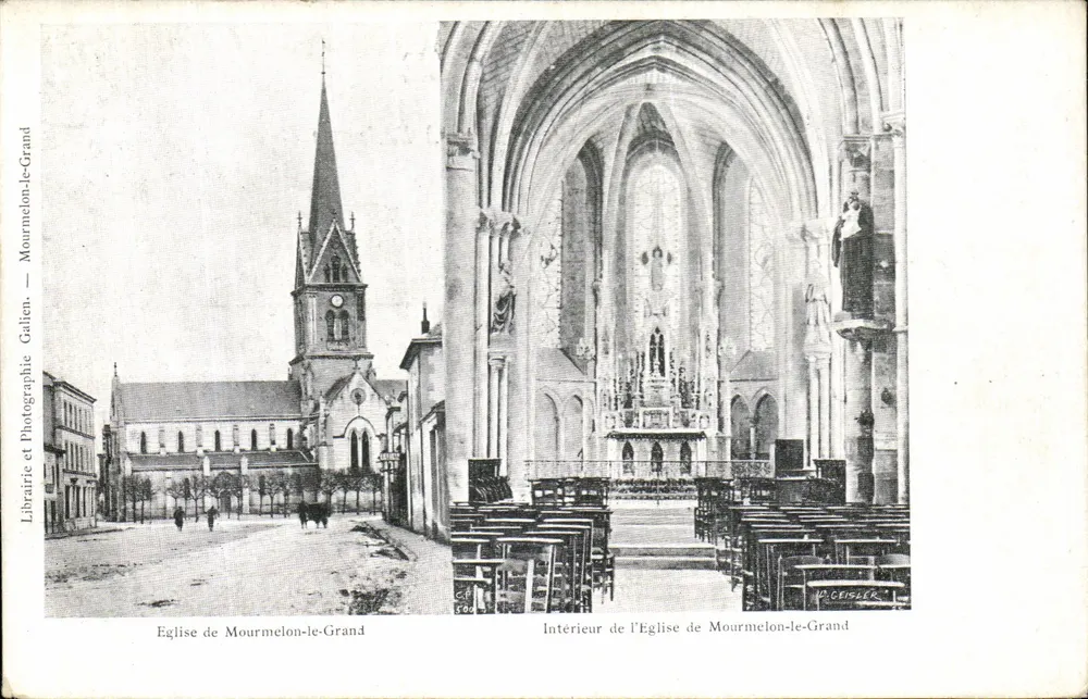Kerk van Mourmelon-le-Grand — buiten en binnen — Boekhandel en Fotografie Galien, Mourmelon-le-Grand - Voorkant