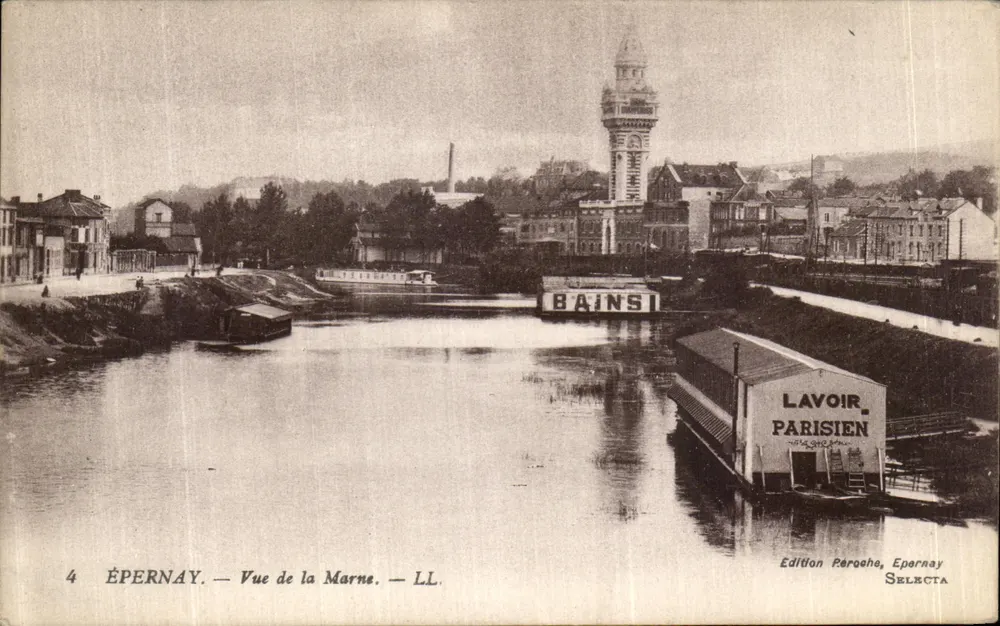 ÉPERNAY — Ansicht der Marne — Edition Péroche, Épernay - Vorderseite