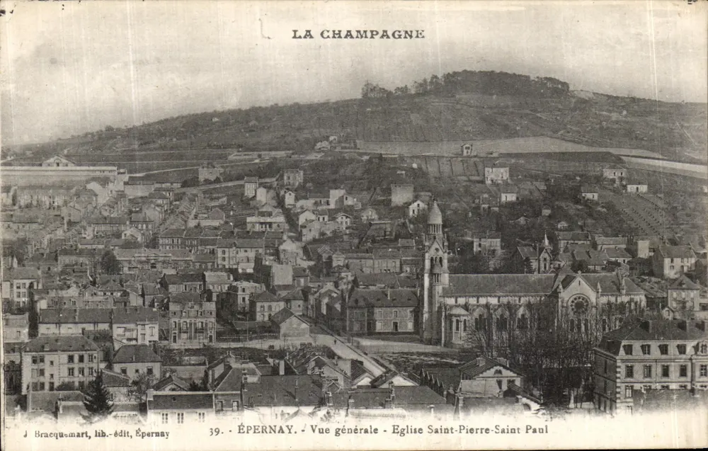 Épernay — Allgemeiner Blick — Kirche Saint-Pierre-Saint-Paul — J. Braeque-mart, Verleger, Épernay, Nr. 39 - Vorderseite