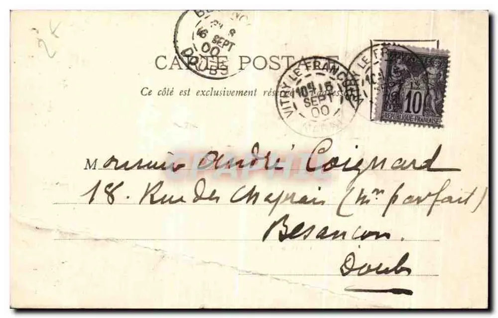 Vitry-le-François — Porte du Pont — éditeur Mina L. Batty, 118, Vitry-le-François - Rückseite
