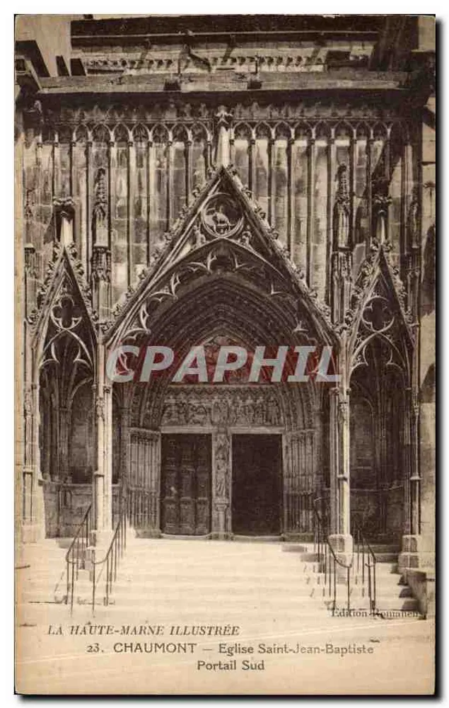 Chaumont — Kirche Saint-Jean-Baptiste, Südportal — Edition Romanon - Vorderseite
