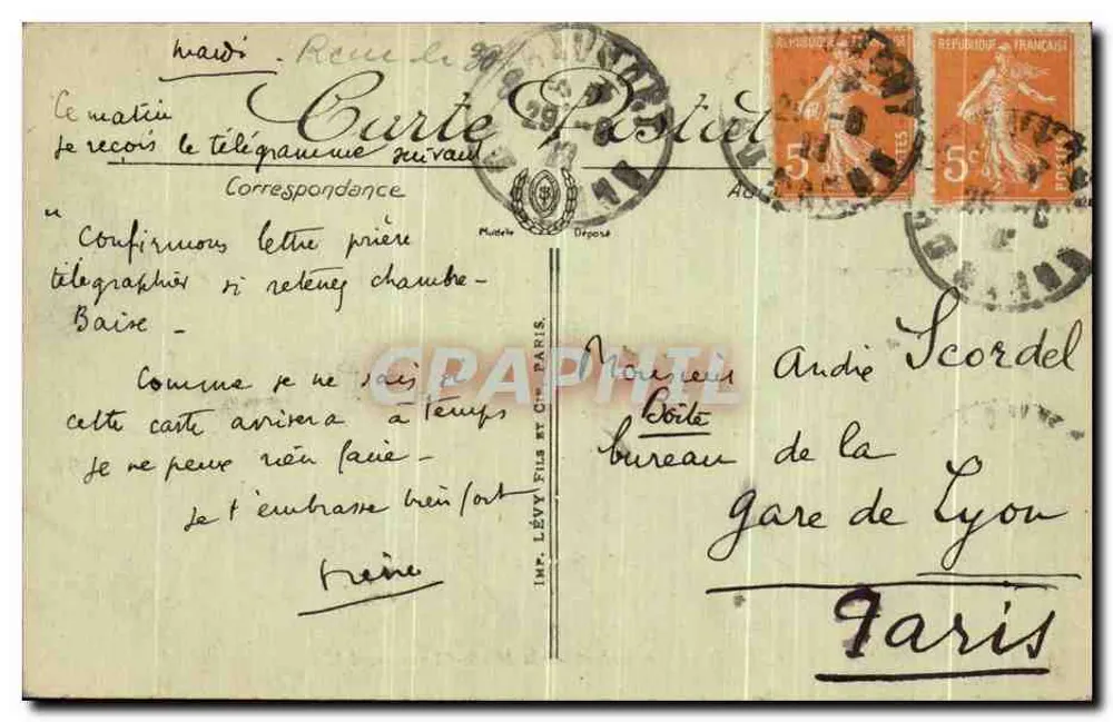 Chaumont — Denkmal für die Kinder der Haute-Marne — LL. n°11 - Rückseite