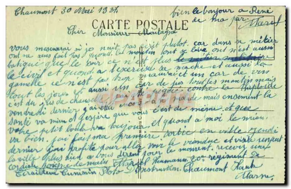 Chaumont (Haute-Marne) — Praça Philippe-le-Bon — estátua de Philippe-le-Bon, n° 4016 - Verso