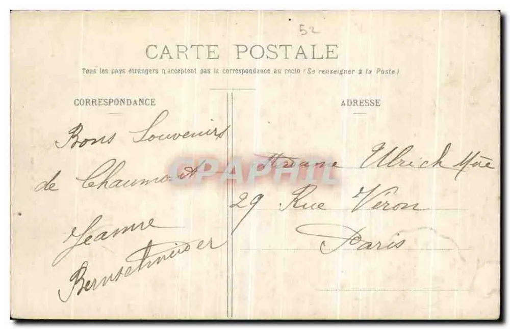 Chaumont - Kirche St-Jean - Seitenportal (13. Jahrhundert) — Jullien et Morel, Verlag - Rückseite