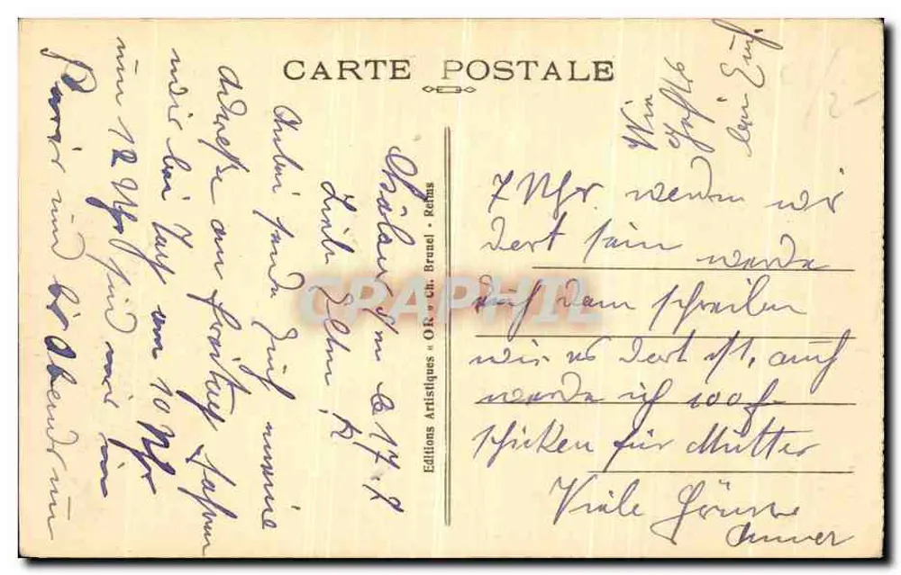 Chalons-sur-Marne — Das Rathaus — Éditions Artistiques OR. Brueil - Rückseite