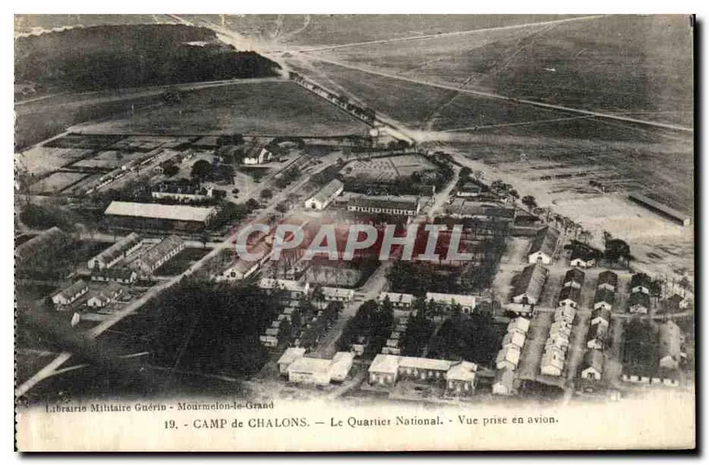 Lager Chalons - Der Nationale Bereich - Aufnahme aus der Luft — Militärbuchhandlung Guérin, Mourmelon-le-Grand - Vorderseite