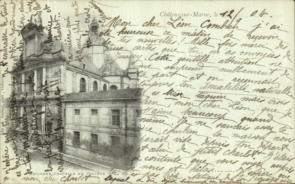 Alte Kapelle des Colleges — Châlons-sur-Marne — Verlag Durand, Châlons-sur-Marne - Vorderseite