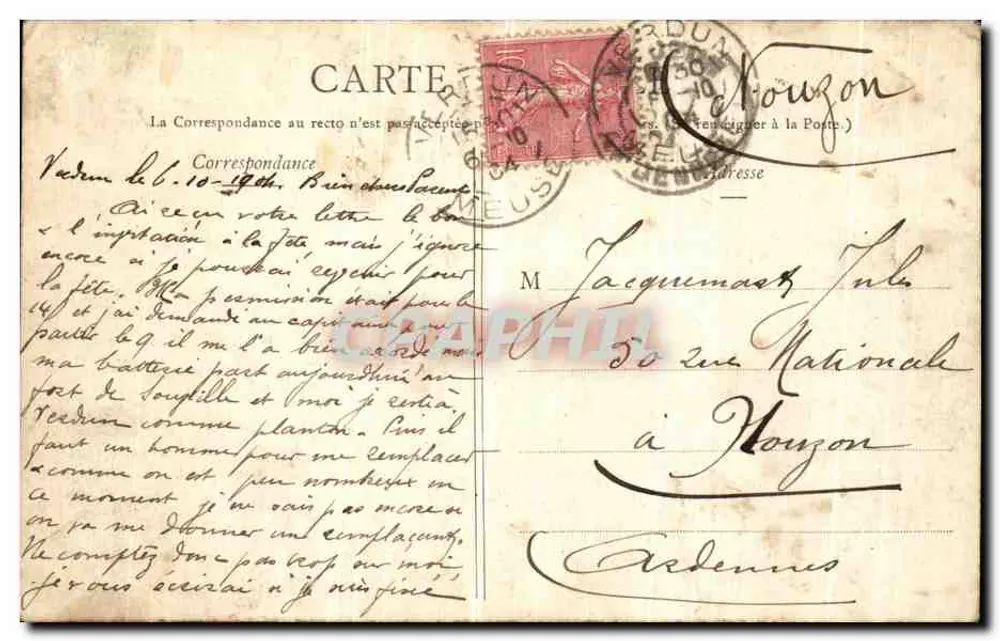Lager von Châlons — Unter der Zelt — Militärbuchhandlung Gufflin, Mourmelon - Rückseite