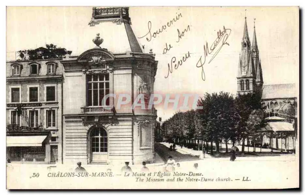 Châlons-sur-Marne — Das Museum und die Kirche Notre-Dame — LL - Vorderseite
