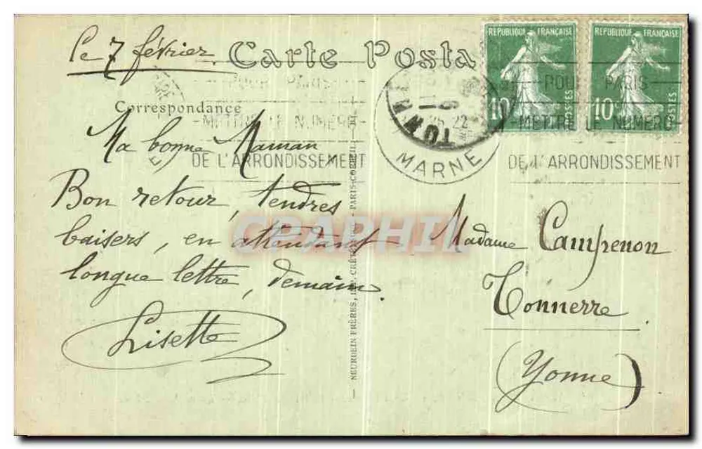 Chalons-sur-Marne — Die Place und das Rathaus — JND Hot. - Rückseite