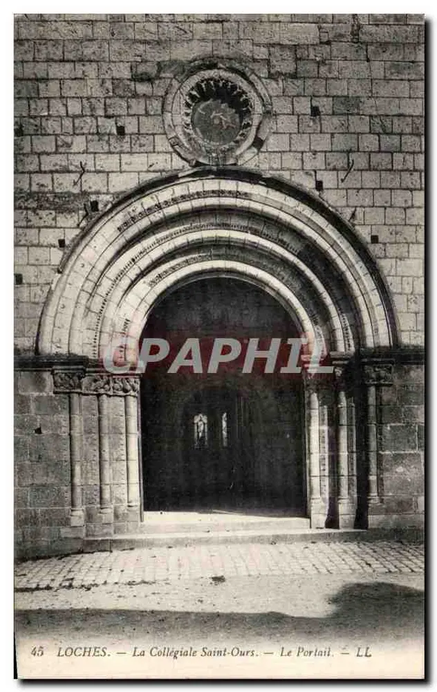 Loches — Die Kollegiatekirche Saint-Ours — Le Porlain — LL - Vorderseite