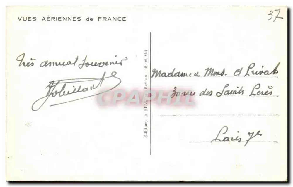 Loches — vista aérea — Vues Aériennes de France - Verso