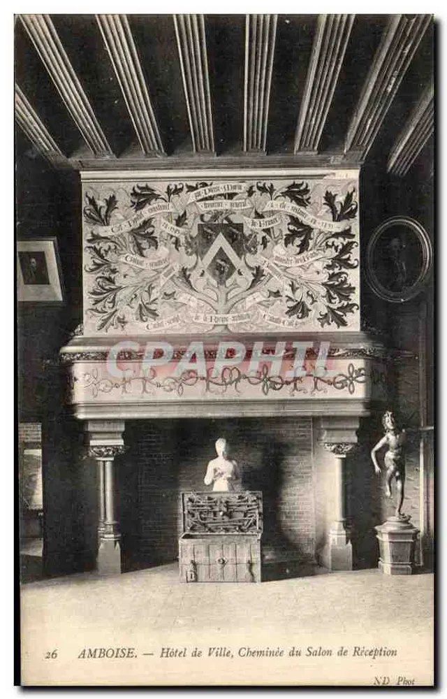 Amboise — Rathaus, Kamin des Empfangssaals — ND Fotografie - Vorderseite
