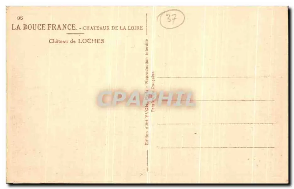 Château de Loches — Châteaux de la Loire — Art Edition YVON, Paris - Rückseite