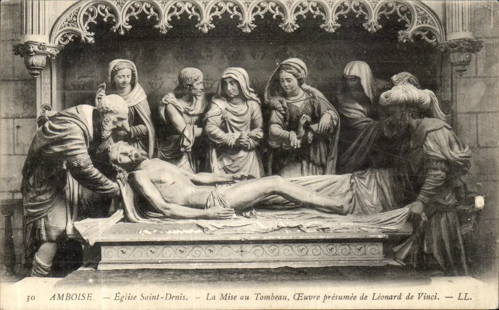Amboise — Kirche Saint-Denis — La Mise au Tombeau, vermutlich von Leonardo da Vinci — LL. - Vorderseite