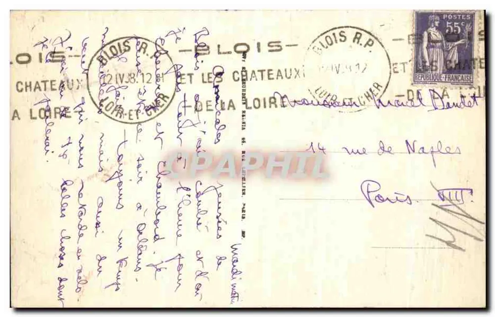 Amboise — Het Kasteel gezien vanaf de Eiland — LL. — nr. 102 - Achterkant